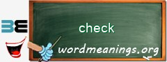 WordMeaning blackboard for check